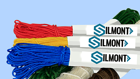 Colored braided construction cord